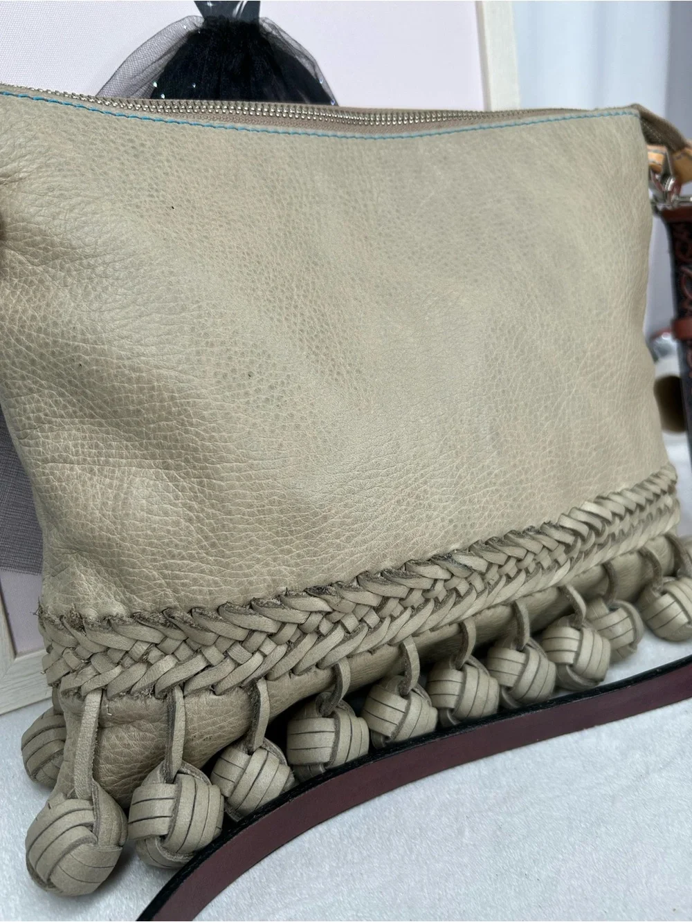 Rare- Consuela Paloma Fiesta Pebbled Leather Crossbody